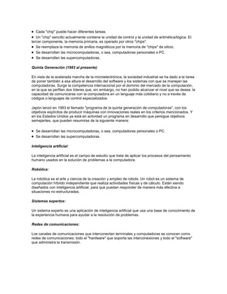 Generaciones de las computadoras