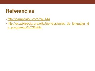 Generaciones de los lenguajes de programación | PDF