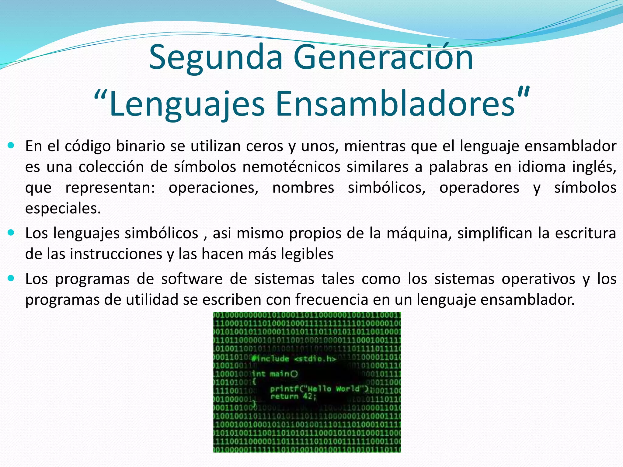 Generaciones de los lenguajes de programacion | PPTX