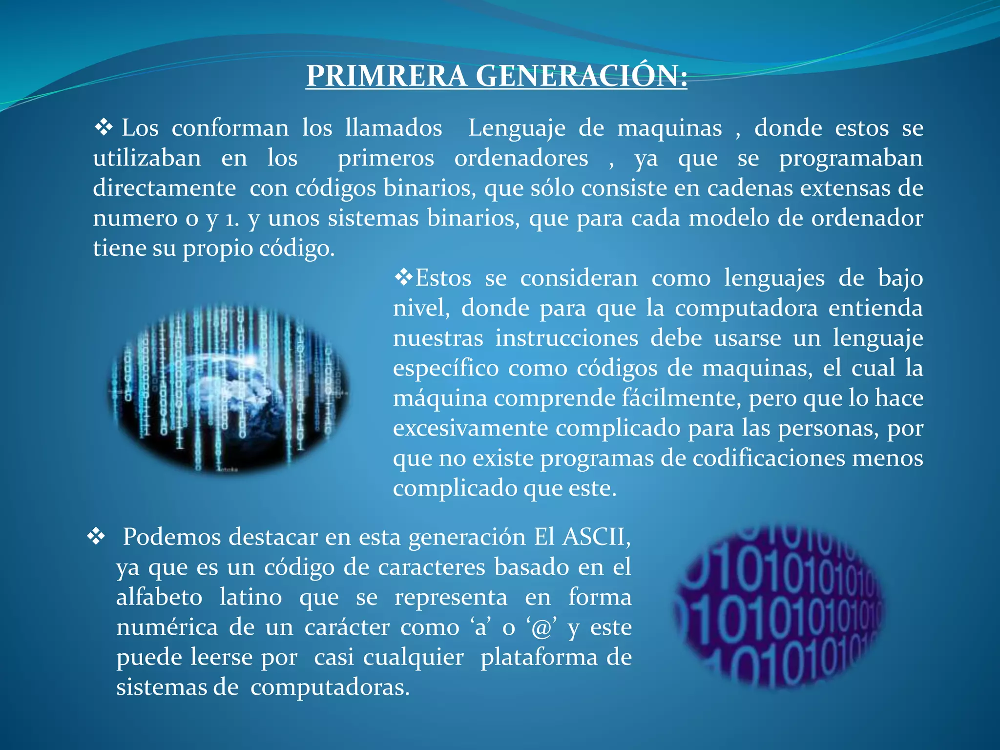 Generaciones de los lenguajes de programacion pptx | PPTX