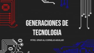 Generaciones de
tecnologia
MTRO. OMAR ALI CORNEJO AGUILAR
 