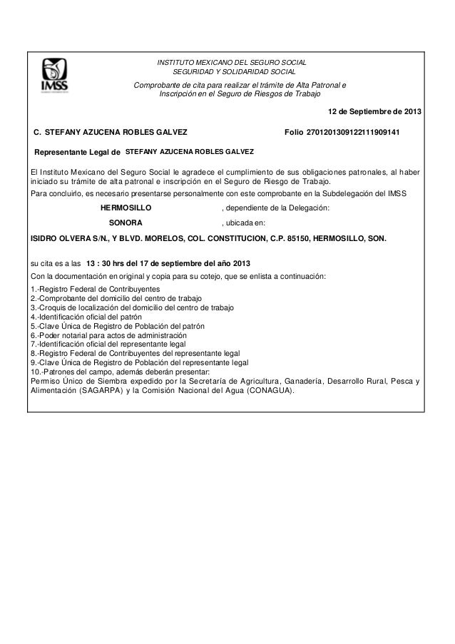 Genera comprobante
