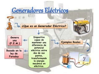 Qué tipos de generadores eléctricos hay?