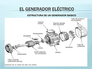 EL GENERADOR ELÉCTRICO 
ESTRUCTURA DE UN GENERADOR BÁSICO 
 