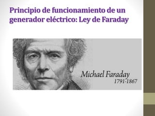 Principio de funcionamiento de un
generador eléctrico: Ley de Faraday
 