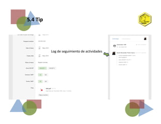 5.4 Tip
Log de seguimiento de actividades
 