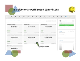 3. Seleccionar Perfil según comité Local
Ejemplo de EP
 