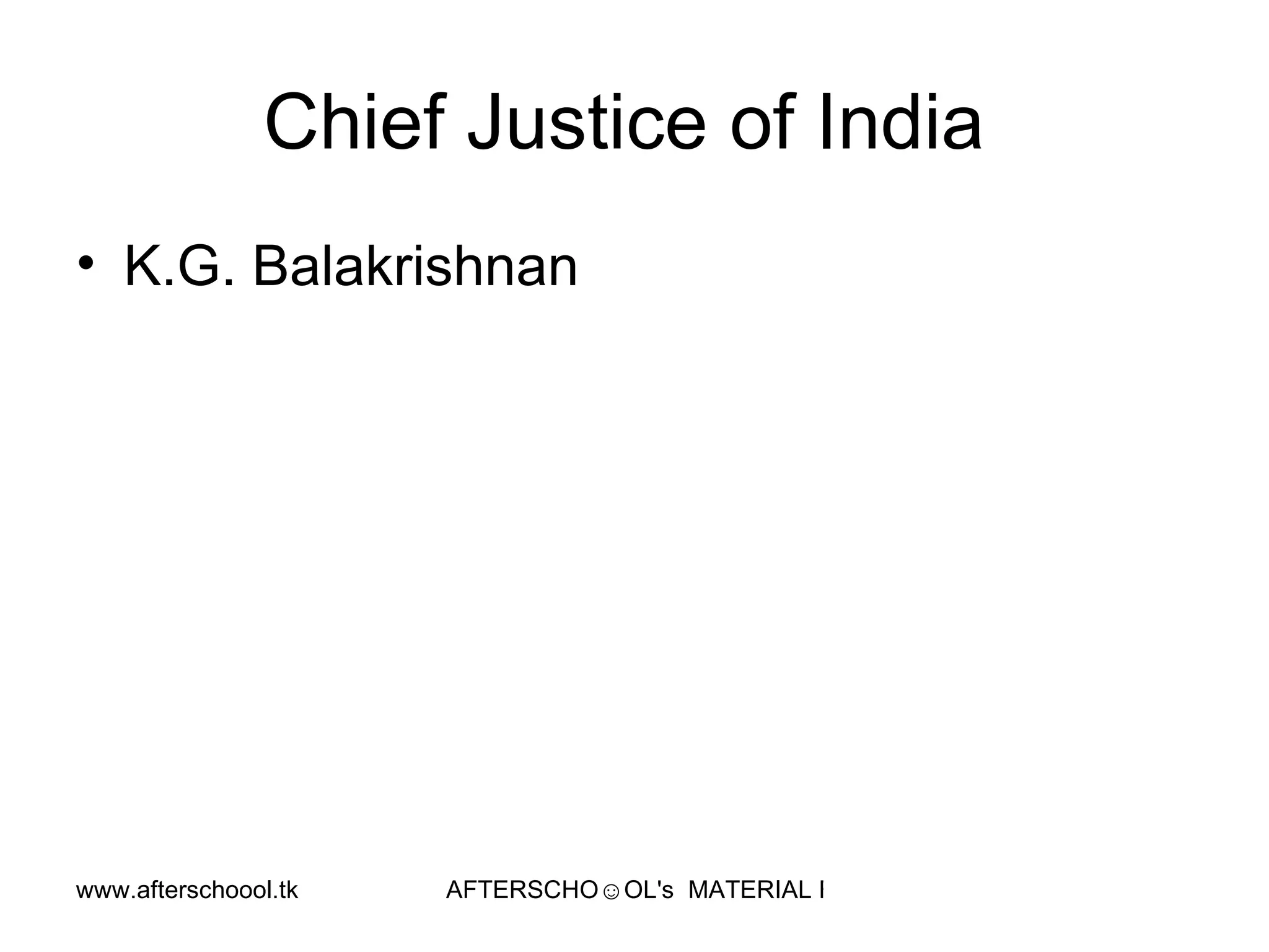 Chief Justice of India  K.G. Balakrishnan  