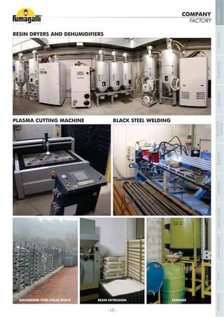 COMPANY
FACTORY
PLASMA CUTTING MACHINE
RESIN DRYERS AND DEHUMIDIFIERS
BLACK STEEL WELDING
GALVANIZED STEEL POLES STOCK RESIN EXTRUSION EXPANSE
- 17 -
COMPANYFLOODLIGHTGARDENURBANCLASSICIN-GROUNDURBANMODERNREFERENCESBULKHEADPOSTBOLLARDSRECESSED&
SURFACE
 