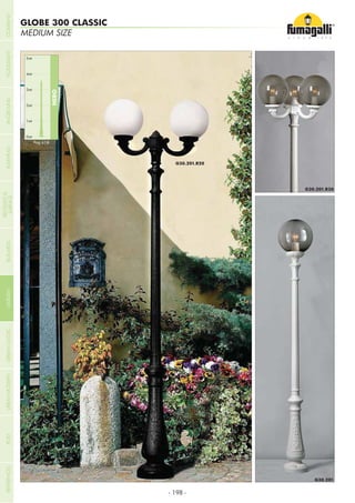 - 198 -
MEDIUM SIZE
GLOBE 300 CLASSIC
0mt
NEBO
1mt
2mt
3mt
4mt
5mt
Pag.418
COMPANYGARDENFLOODLIGHTURBANCLASSICIN-GROUNDURBANMODERNREFERENCESBULKHEADPOSTBOLLARDS
RECESSED&
SURFACE
 