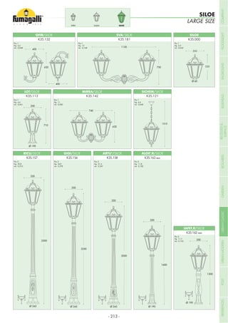 K35.158 K35.163 resin
K35.162 resin
K35.121K35.142K35.113
K35.132
SILOE SILOE
SILOE
SICHEM/SILOEMIRRA/SILOELOT/SILOE
K35.156K35.157
GIGI/SILOERICU/SILOE
OFIR/SILOE EVA/SILOE
K35.181
Pcs 1
Kg 13
mc 0,168
Pcs 1
Kg 11
mc 0,083
Pcs 1
Kg 4,4
mc 0,061
Pcs 1
Kg 4,4
mc 0,048
Pcs 1
Kg 4,4
mc 0,048
Pcs 2
Kg 11,8
mc 0,182
Pcs 2
Kg 11,7
mc 0,153
Pcs 2
Kg 21,4
mc 0,247
Pcs 2
Kg 24,9
mc 0,278
Pcs 2
Kg 25,8
mc 0,310
SILOESALEMSABA
SILOE
LARGE SIZE
K35.000
SILOE
Pcs 1
Kg 3,5
mc 0,043
- 213 -
COMPANYFLOODLIGHTGARDENURBANCLASSICIN-GROUNDURBANMODERNREFERENCESBULKHEADPOSTBOLLARDSRECESSED&
SURFACE
 