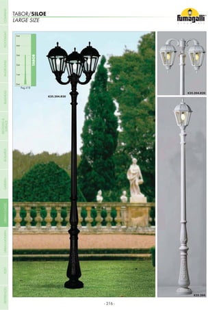LARGE SIZE
TABOR/SILOE
0mt
TABOR
1mt
2mt
3mt
4mt
5mt
Pag.418
- 216 -
COMPANYGARDENFLOODLIGHTURBANCLASSICIN-GROUNDURBANMODERNREFERENCESBULKHEADPOSTBOLLARDS
RECESSED&
SURFACE
 