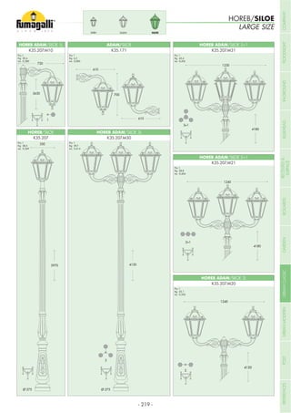 HOREB ADAM/SILOE 1L
HOREB ADAM/SILOE 3L
HOREB ADAM/SILOE 3+1
HOREB ADAM/SILOE 2+1
HOREB ADAM/SILOE 2L
HOREB/SILOE
K35.207.M10
K35.207.M30
K35.207.M31
K35.207.M21
K35.207.M20
K35.207
Pcs 1
Kg 30,4
mc 0,280
Pcs 1
Kg 39,7
mc 0,414
Pcs 1
Kg 28,5
mc 0,249
Pcs 1
Kg 43,4
mc 0,476
Pcs 1
Kg 38,8
mc 0,404
Pcs 1
Kg 35,1
mc 0,342
K35.171
ADAM/SILOE
Pcs 1
Kg 6,3
mc 0,083
SILOESALEMSABA
HOREB/SILOE
LARGE SIZE
- 219 -
COMPANYFLOODLIGHTGARDENURBANCLASSICIN-GROUNDURBANMODERNREFERENCESBULKHEADPOSTBOLLARDSRECESSED&
SURFACE
 