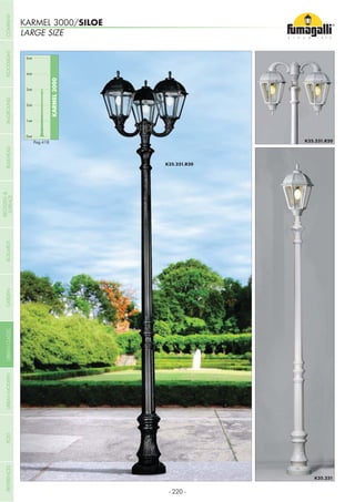 LARGE SIZE
KARMEL 3000/SILOE
0mt
KARMEL3000
1mt
2mt
3mt
4mt
5mt
Pag.418
- 220 -
COMPANYGARDENFLOODLIGHTURBANCLASSICIN-GROUNDURBANMODERNREFERENCESBULKHEADPOSTBOLLARDS
RECESSED&
SURFACE
 
