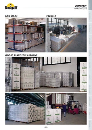 WAREHOUSE
BOX STOCK
GOODS READY FOR SHIPMENT
PACKING
COMPANY
- 21 -
COMPANYFLOODLIGHTGARDENURBANCLASSICIN-GROUNDURBANMODERNREFERENCESBULKHEADPOSTBOLLARDSRECESSED&
SURFACE
 
