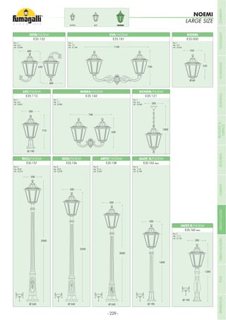 E35.162 resin
E35.121
NOEMI
SICHEM/NOEMI
E35.158 E35.163 resin
NOEMI NOEMI
E35.156E35.157
GIGI/NOEMIRICU/NOEMI
E35.132
OFIR/NOEMI
E35.142
MIRRA/NOEMI
E35.113
LOT/NOEMI
Pcs 1
Kg 4,4
mc 0,048
Pcs 1
Kg 4,4
mc 0,061
Pcs 2
Kg 25,8
mc 0,310
Pcs 1
Kg 11
mc 0,083
Pcs 2
Kg 24,9
mc 0,278
Pcs 2
Kg 21,4
mc 0,247
Pcs 2
Kg 11,8
mc 0,182
Pcs 2
Kg 11,7
mc 0,153
Pcs 1
Kg 4,4
mc 0,048
EVA/NOEMI
E35.181
Pcs 1
Kg 13
mc 0,168
NOEMIRUTANNA
NOEMI
LARGE SIZE
E35.000
NOEMI
Pcs 1
Kg 3,5
mc 0,043
- 229 -
COMPANYFLOODLIGHTGARDENURBANCLASSICIN-GROUNDURBANMODERNREFERENCESBULKHEADPOSTBOLLARDSRECESSED&
SURFACE
 