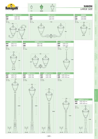 U35.163 resin
U33.163 resin
U33.132
U35.132
U33.113
U35.113
U33.000
U35.000
U33.142
U35.142
U33.121
U35.121
SIMON SIMON
OFIR/SIMON
LOT/SIMON
SIMON
MIRRA/SIMON SICHEM/SIMON
U35.156
U33.156
U35.157
U33.157
GIGI/SIMONRICU/SIMON
U35.158
U33.158
U33.162 resin
U35.162 resin
SIMON
EVA/SIMON
U33.181
U35.181
Pcs 1
Kg 13
mc 0,168
Pcs 1
Kg 4,4
mc 0,061
Pcs 1
Kg 4,4
mc 0,061
Pcs 1
Kg 3,5
mc 0,043
Pcs 2
Kg 27,2
mc 0,334
Pcs 2
Kg 22,8
mc 0,273
Pcs 2
Kg 13,2
mc 0,208
Pcs 2
Kg 13,1
mc 0,179
Pcs 2
Kg 26,2
mc 0,304
Pcs 1
Kg 11
mc 0,083
Pcs 1
Kg 4,4
mc 0,061
PIETROSIMONCEFA
SIMON
LARGE SIZE
E27
LED
E27
LED
E27
LED
E27
LED
E27
LED
E27
LED
E27
LED
E27
LED
E27
LED
E27
LED
E27
LED
- 245 -
COMPANYFLOODLIGHTGARDENURBANCLASSICIN-GROUNDURBANMODERNREFERENCESBULKHEADPOSTBOLLARDSRECESSED&
SURFACE
 