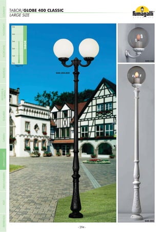 LARGE SIZE
TABOR/GLOBE 400 CLASSIC
0mt
TABOR
1mt
2mt
3mt
4mt
5mt
Pag.418
- 294 -
COMPANYGARDENFLOODLIGHTURBANCLASSICIN-GROUNDURBANMODERNREFERENCESBULKHEADPOSTBOLLARDS
RECESSED&
SURFACE
 