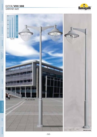 - 368 -
GRAND SIZE
EKTOR/VIVI 500
0mt
EKTOR3500-4000-4500-5000
1mt
2mt
3mt
4mt
5mt
Pag.426
COMPANYGARDENFLOODLIGHTURBANCLASSICIN-GROUNDURBANMODERNREFERENCESBULKHEADPOSTBOLLARDS
RECESSED&
SURFACE
 
