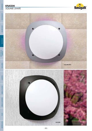 STUCCHI
COMPANYGARDENFLOODLIGHTURBANCLASSICIN-GROUNDURBANMODERNREFERENCESBULKHEADPOSTBOLLARDS
RECESSED&
SURFACE
- 80 -
 