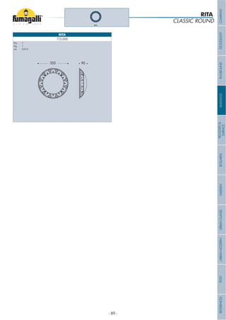 CLASSIC ROUND
RITA
1T3.000
RITA
Pcs 1
Kg 1
mc 0,014
RITA
- 89 -
COMPANYFLOODLIGHTGARDENURBANCLASSICIN-GROUNDURBANMODERNREFERENCESBULKHEADPOSTBOLLARDSRECESSED&
SURFACE
 