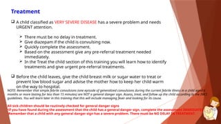 Generalized Unwell Recognizing and Managing General Danger Signs in Sick Children for ...