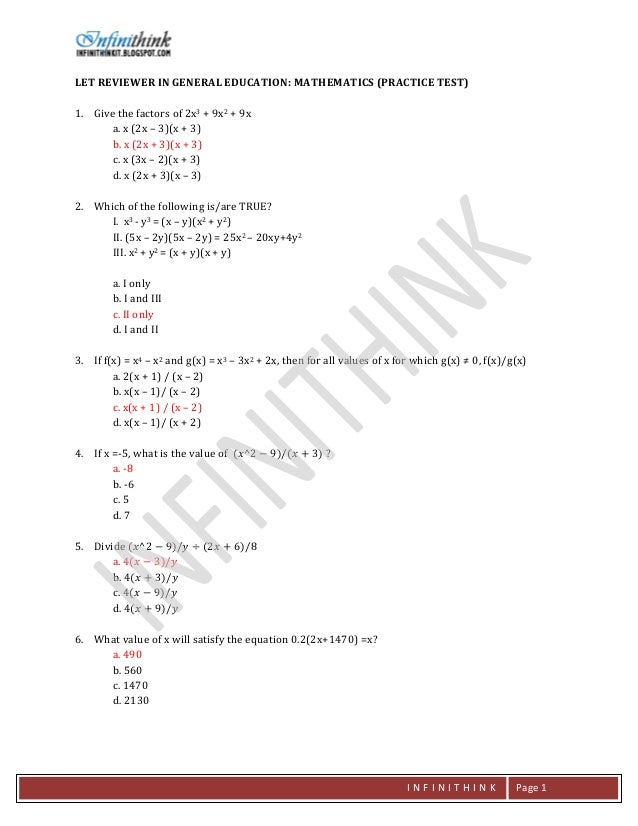 General Education Mathematics 3