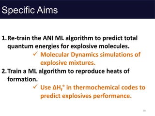 Development of a Machine Learning Algorithm for High Energy Density ...