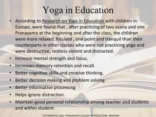 YOGA HEALTH AND PHYSICAL EDUCATION PPTX