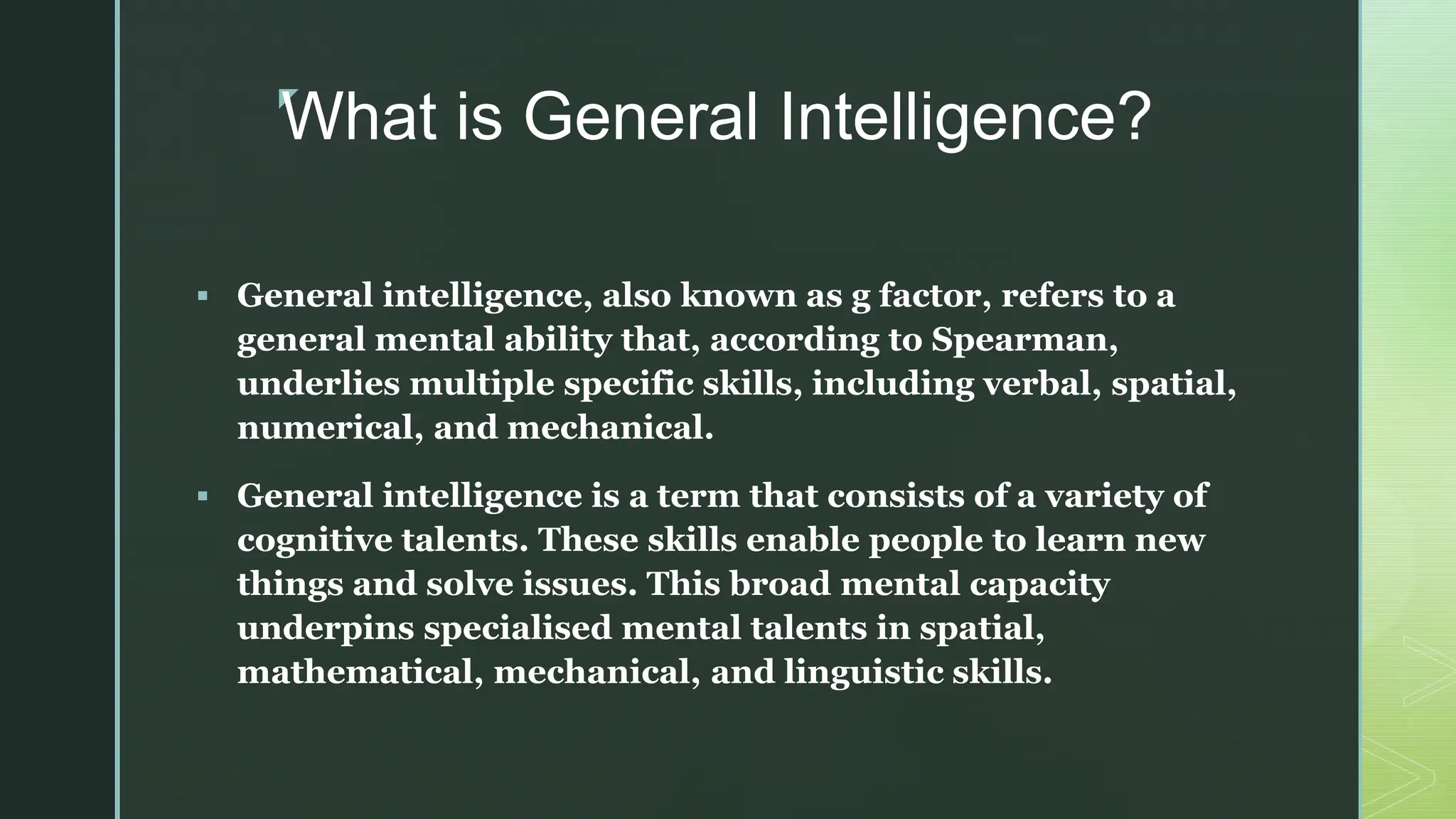 General Intelligences By Charles Spearman PPT spearman-s-general-intelligence