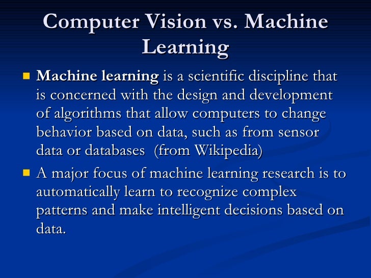 General introduction to computer vision