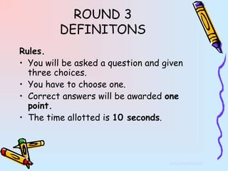 Round 3 Questions A Presentation on General Knowledge Quiz.ppt