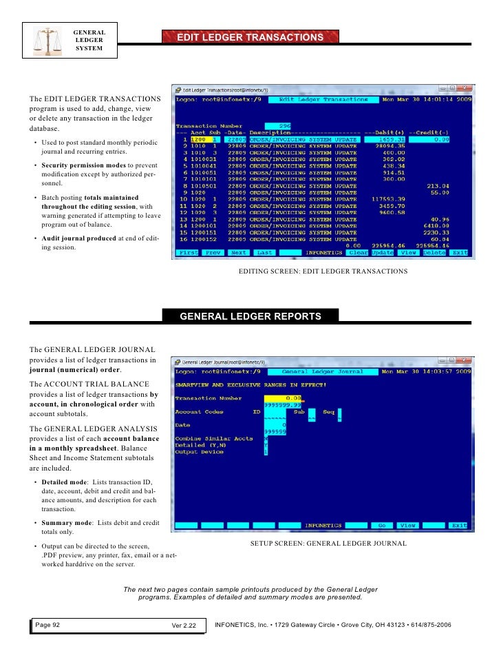 General Ledger System