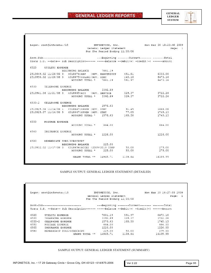 General Ledger System