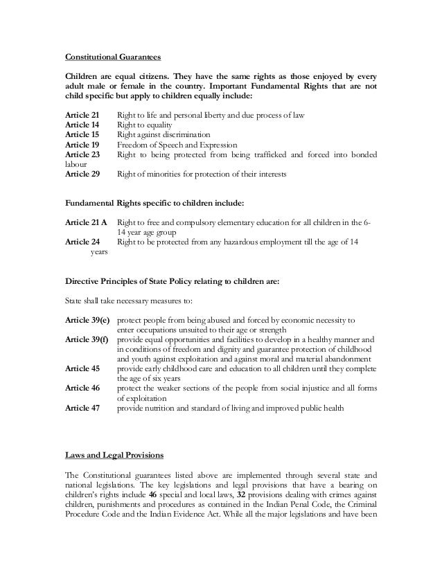 General Measures List (Constitutional Guarantees)