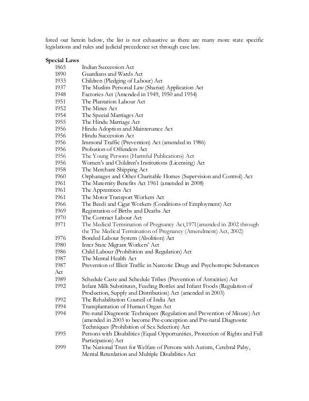 General Measures List (Constitutional Guarantees)