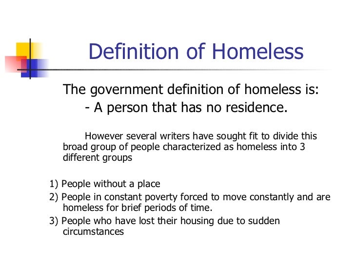 Homeless people essay