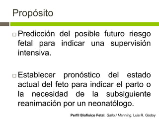 Perfil Biofísico Fetal | PPTX