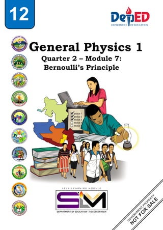General Physics 1
Quarter 2 – Module 7:
Bernoulli’s Principle
12
 