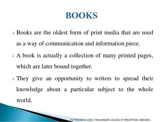 TYPES OF MEDIA: PRINT AND NON-PRINT MEDIA