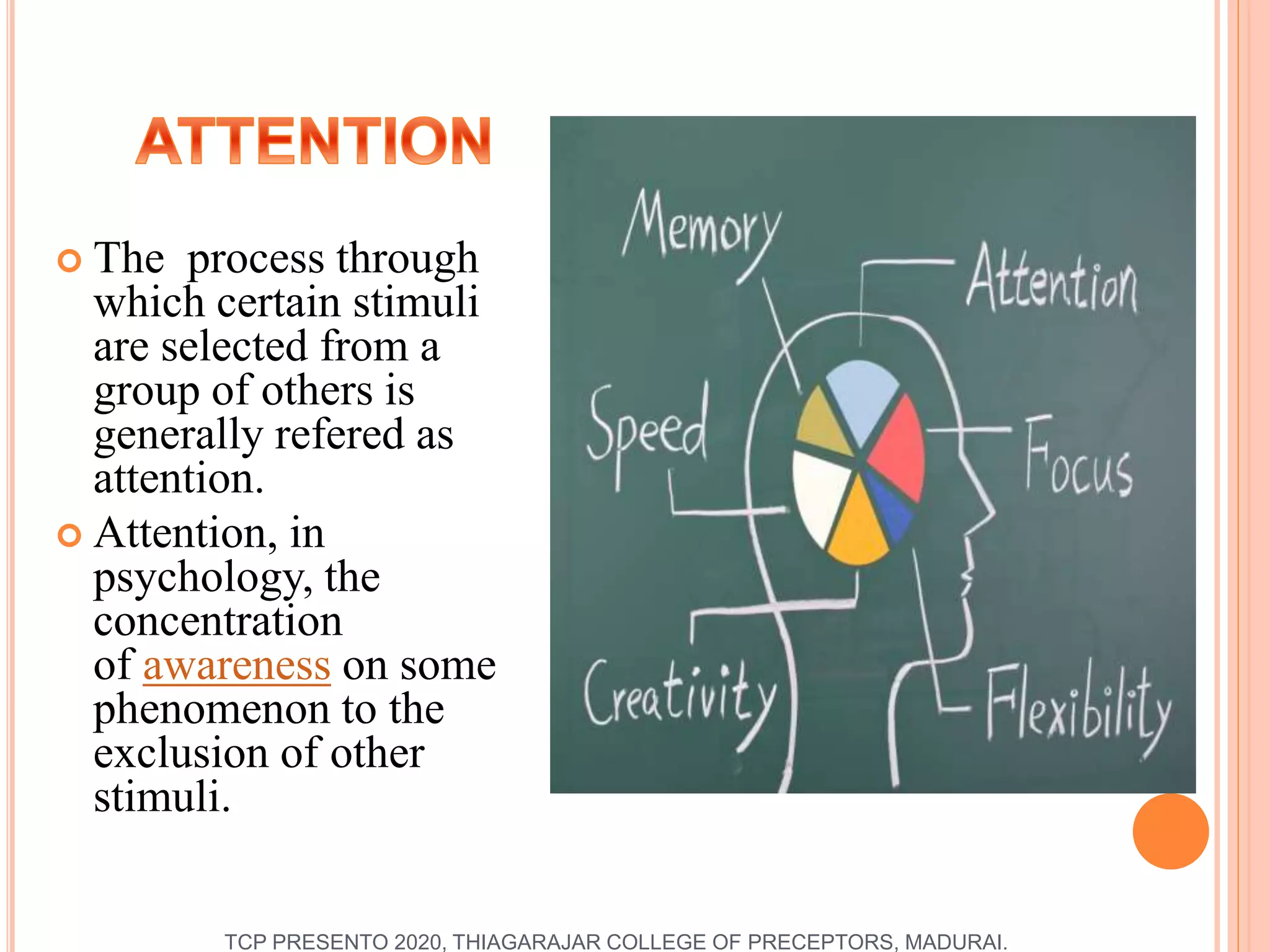 ATTENTION AND PERCEPTION | PPTX