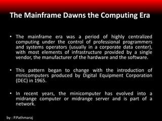 General Purpose Mainframe and Minicomputer Era | PPSX