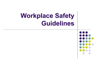 Workplace Safety Guidelines 