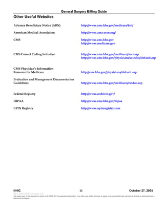 General Surgery Billing Guide