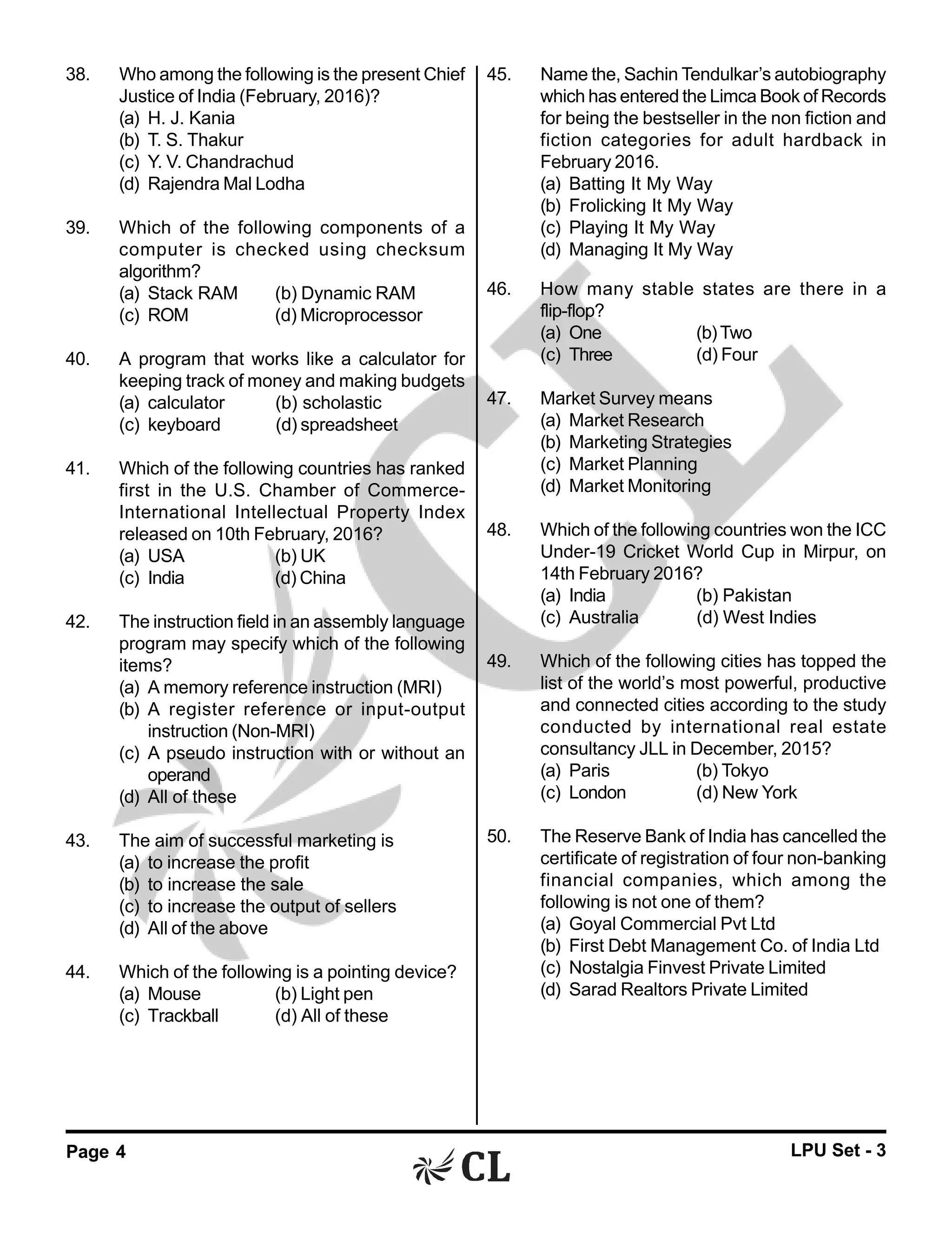 General ability question | PDF