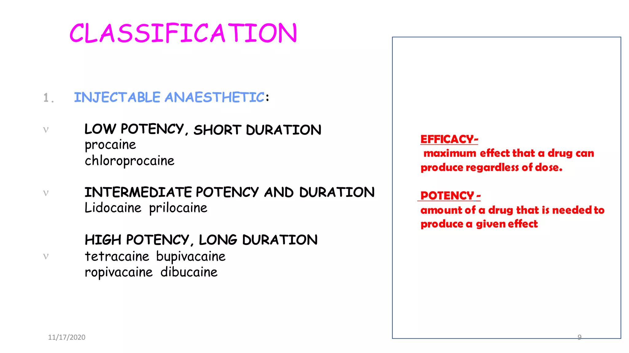 General anaesthesia and local anaesthesia | PDF