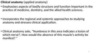 Comprehensive Overview of Human General Anatomy and Clinical ...