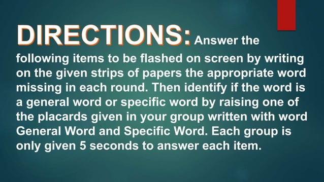 General and specific statement | PPTX | Birdwatching | Hobbies & Interests