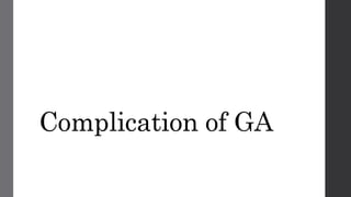 Complication of GA
 