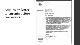 Admission letter
to parents before
two weeks
 